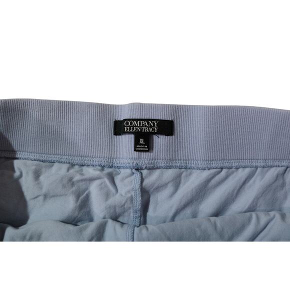 Ellen Tracy Linen Skort Women Blue Pull-on Stretch Drawstring Pockets size XL - Picture 5 of 5